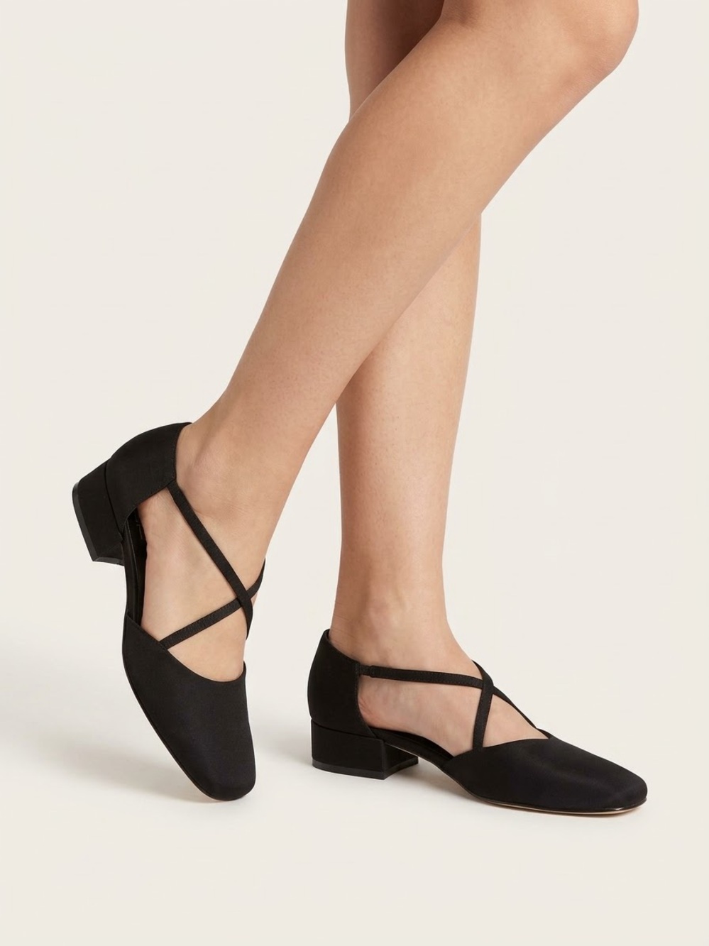 Mootsies Tootsies Vintage Black Slingback Low Block Heel Pumps